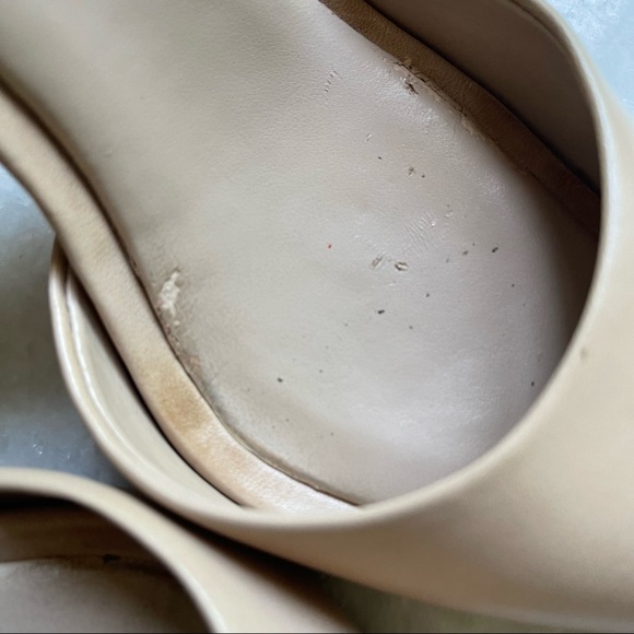 BCBGMAXAZRIA PRINTZ blush vachetta mid heel ankle cuff pumps (size 6M/36) - Picture 9 of 12